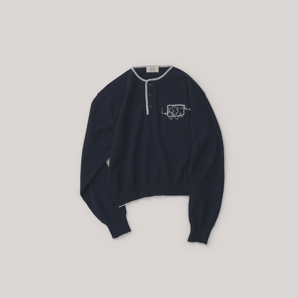 OB Cashmere Henley-neck